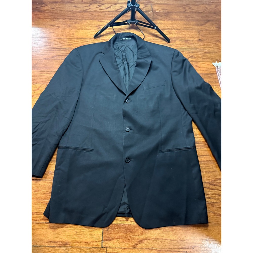 Hugo Boss Mens Black Loro Piana Super 110s Wool Tuxedo Suit 3 Button 36x30